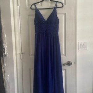 Oleg Cassini Royal Blue Sz 6 Chiffon Evening Gown